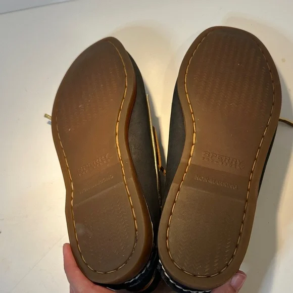 Sperry Navy and Brown Boat Shoes Women’s Sz 9 Top-Sider - Picture 6 of 6